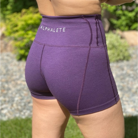 Alphalete purple shorts - Picture 2 of 3